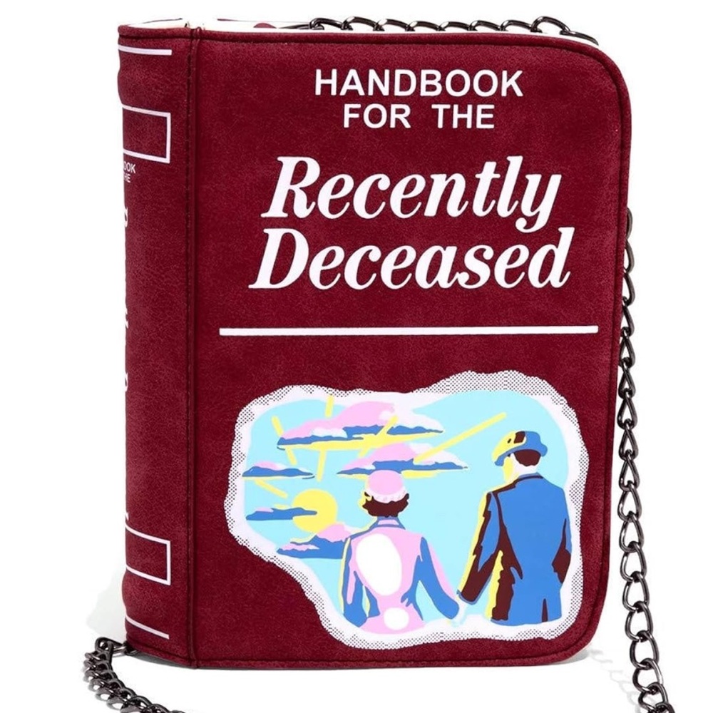 NWT Beetlejuice Handbook For The Recently Deceased Crossbody Bag